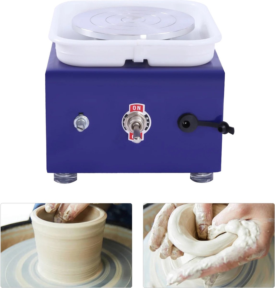 Mygroot - Elektrische Boetseertafel | Draaischijf voor Pottenbakken - Inclusief Gereedschap - Boetseer voor volwassenen en kinderen - Pottenbakkersschijf